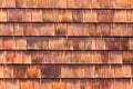 Westen red cedar shingles natural texture pattern Royalty Free Stock Photo