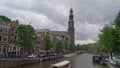 The Wester Toren (tower) with left the Anne Frank house