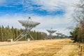 Westerbork row of synthesis Radio Telescope Royalty Free Stock Photo