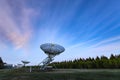 The Westerbork Synthesis Radio Telescope WSRT during dusk, wit Royalty Free Stock Photo