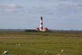 Westerhever light house (Germany) Royalty Free Stock Photo