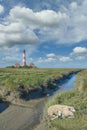 Westerhever Lighthouse,North Frisia,Germany Royalty Free Stock Photo