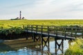 Westerheversand Lighthouse in Germany north sea Royalty Free Stock Photo