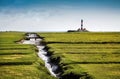 Westerheversand lighthouse at North Sea, Germany Royalty Free Stock Photo