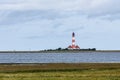 Westerheversand Lighthouse in Northern Germany Royalty Free Stock Photo