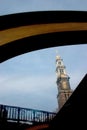 Westerkerk Amsterdam as seen from canal