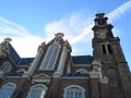 The Westerkerk church of Amsterdam city, in Holland, Netherlands Royalty Free Stock Photo