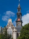 Westerkerk church steeple in Amsterdam