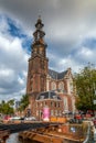 The Westerkerk, a reformed church within Dutch Protestant Calvinism in Amsterdam, Netherlands