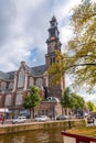 The Westerkerk, a reformed church within Dutch Protestant Calvinism in Amsterdam, Netherlands