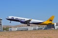 Departure From Alicante Airport - Monarch Passenger Flight Aircraft