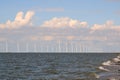 Westermeerwind wind farm off the coast of the Urk peninsula Royalty Free Stock Photo