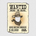 Western ad wanted dead or alive Royalty Free Stock Photo