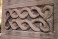 Western Art Deco in stone relief celtic knot