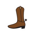 Western boot icon design template vector isolated Royalty Free Stock Photo