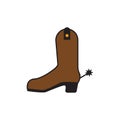 Western boot icon design template vector isolated Royalty Free Stock Photo