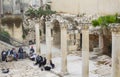 The Western Cardo is the remnants of the main street which crossed ancient Jerusalem Israel during the Roman- Byzantine era