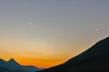 Western Carinthia Alpine sunrise landscape, Austria.