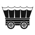 Western carriage icon, simple style