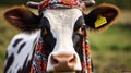 western cow with bandana