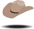 Western cowboy hat on white background. illustration vector Royalty Free Stock Photo