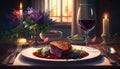 Western cuisine, home - style dinner, generative ai