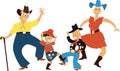 Western dance with grand-kids