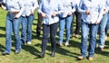 Western dancers outdoor Royalty Free Stock Photo