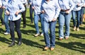 Western dancers outdoor Royalty Free Stock Photo