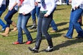 Western dancers outdoors Royalty Free Stock Photo