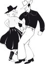 Western dancing clip-art