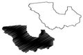 Western Equatoria state States of South Sudan, Equatoria Region map vector illustration, scribble sketch Western Equatoria map