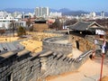 Western Gate in Hwaseong Fortress, Suwon Royalty Free Stock Photo