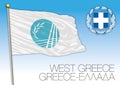 Western Greece regional flag, Greece Royalty Free Stock Photo