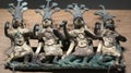 Gilded Bronze Buckle Ornament With Four Dancers