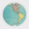 Western Hemisphere, World Atlas by Rand, McNally and Co. 1908 Digitally enhanced by rawpixel. Royalty Free Stock Photo