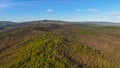 Aerial drone landscape of Western Hills, Zarand Mountains, Arad county, Romania, Europe. Royalty Free Stock Photo