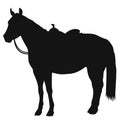 Western Horse Silhouette Royalty Free Stock Photo