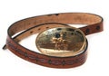 Western leather belt buckle