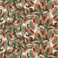 Western marbled mottle seamless raster pattern. Bohemian desert orange irregular cloth design for verstaile nature