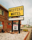 Western Motel sign, on Route 66 in Shamrock, Texas