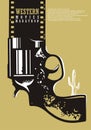 Western movies cinema poster design