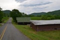 Western NC mountain rural road and barns