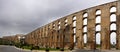 Western partial and close view of Amoreira aqueduct at Elvas