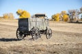 Western pioneer wagon used during frontier American migration Royalty Free Stock Photo