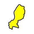 Western Province of Rwanda vector map illustration