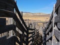 Cattle loader, view from inside Royalty Free Stock Photo