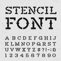 Western retro alphabet vector stencil font.