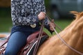 Western Rider in Festive, Floral, Navy Show Blouse.