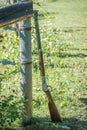 Western Rifle - At the Fence Line Royalty Free Stock Photo